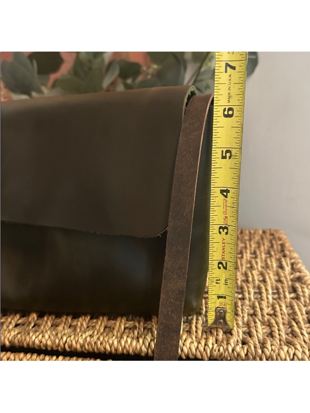NWOT In Blue Handmade Asheville dark green Leather Crossbody Woman owned purse - Picture 14 of 15